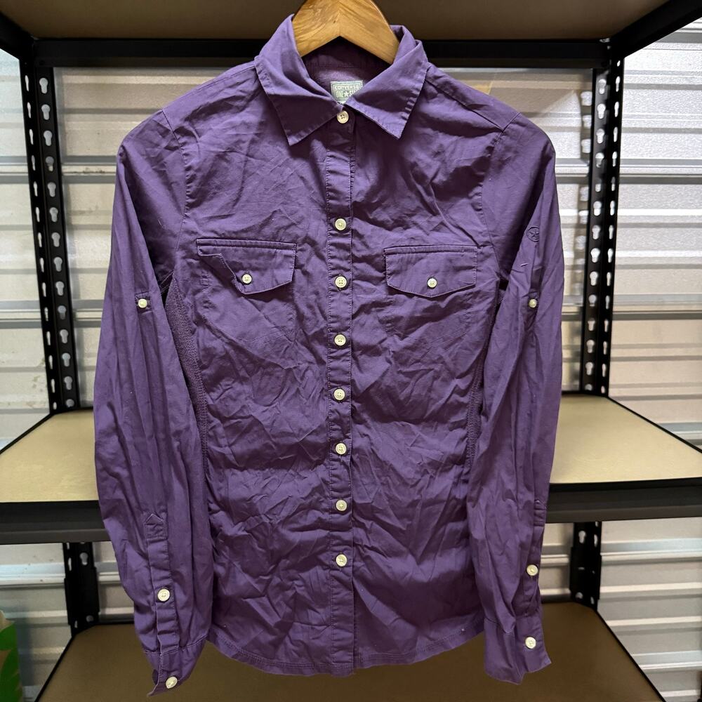 Converse One Star Purple Button Up Shirt Womens Size S